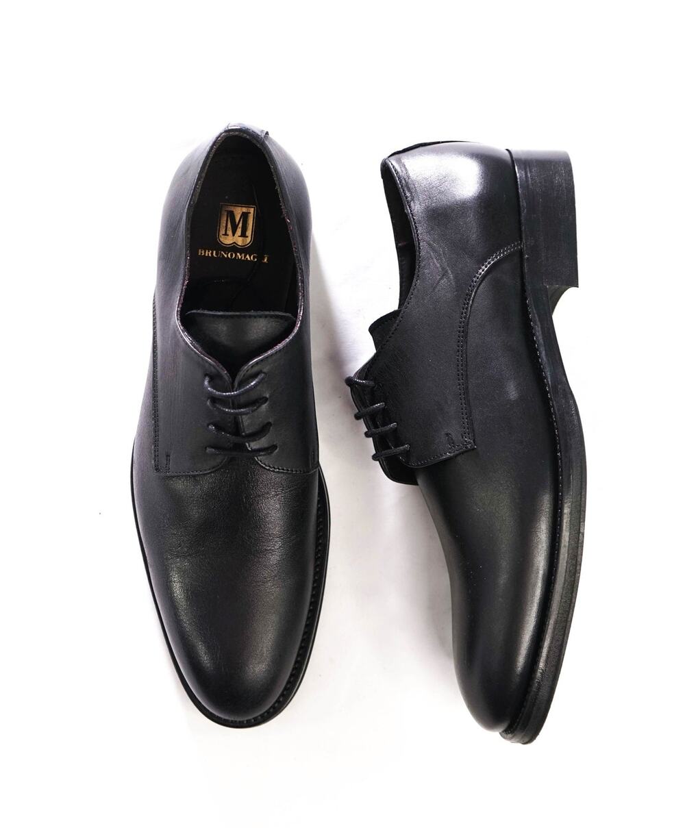 $395 BRUNO MAGLI - Black Leather Derby - US 9 (42EU)